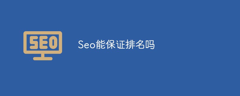 seo能保证排名么