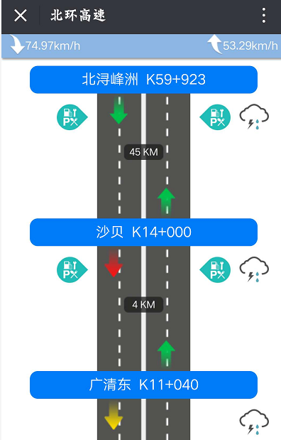 微信中也可查询路况、人流量等，让你出行更便捷！