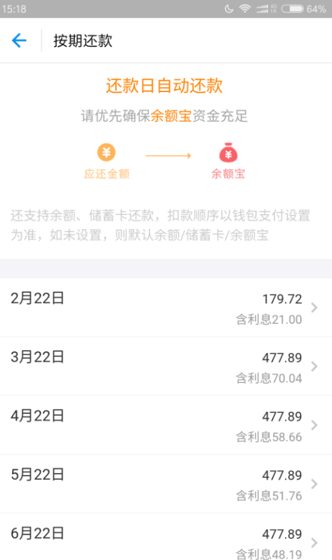 支付宝借呗还款的具体流程说明