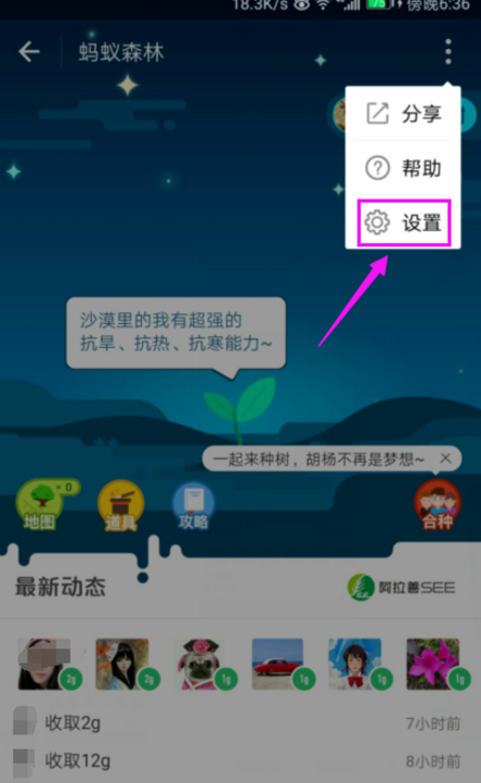 蚂蚁森林怎么关闭