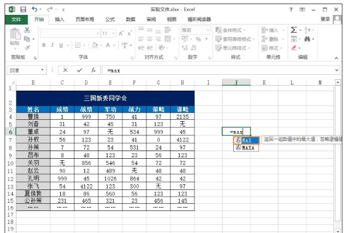 设置显示Excel表格最大值的方法介绍