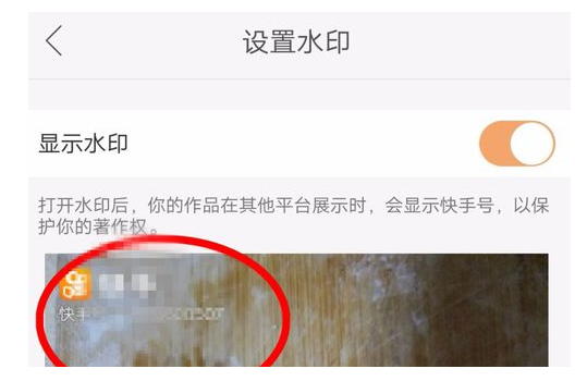 设置快手作品显示水印的方法介绍