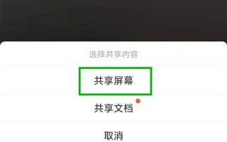 手机怎么共享屏幕