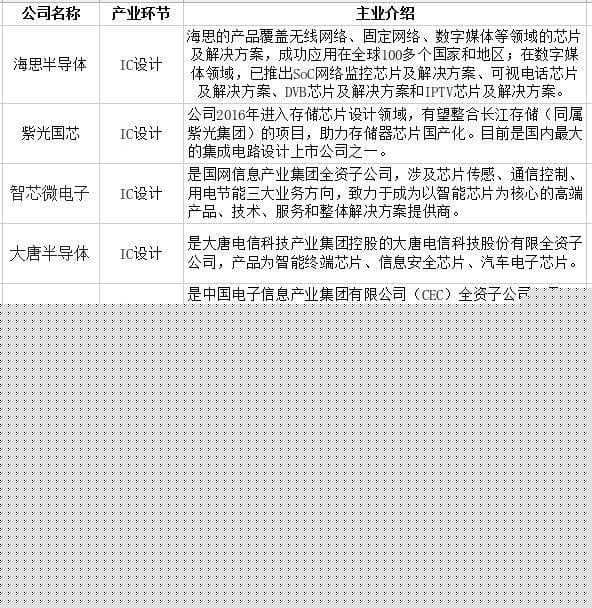 我国IC产业代表性厂商-第1张图片-王尘宇